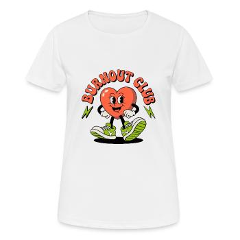Burnout Club Herzgesundheit lachendes Herz - Frauen T-Shirt atmungsaktiv - Weiß - Vorne - AI Model Female 172 dark (172cm)