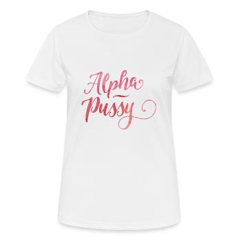 Pussy alpha - T-shirt respirant Femme - blanc - Devant - AI Model Female 172 dark (172cm)
