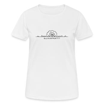 Schafmatt - Frauen T-Shirt atmungsaktiv - Weiß - Vorne - AI Model Female 172 dark (172cm)