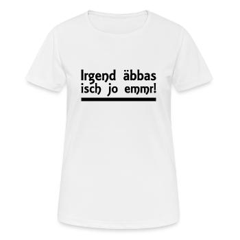 Schwäbisch - Spruch - Dialekt - Frauen T-Shirt atmungsaktiv - Weiß - Vorne - AI Model Female 172 dark (172cm)