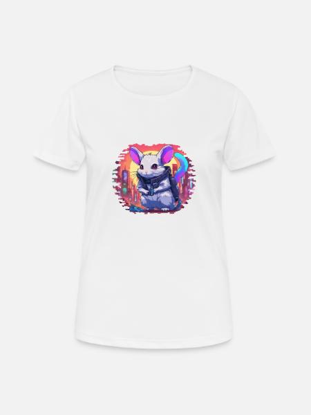 Zephyr // Cyber Chinchilla - Women's Breathable T-Shirt - white