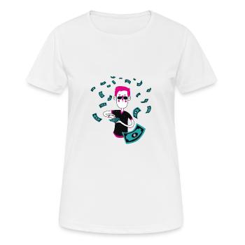 millionnaire - T-shirt respirant Femme - blanc - Devant - AI Model Female 172 dark (172cm)