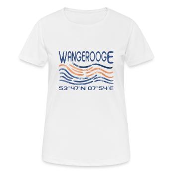 Coordonnées GPS Wangerooge - T-shirt respirant Femme - blanc - Devant - AI Model Female 172 dark (172cm)