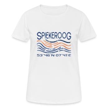 Coordonnées GPS de Spiekeroog North Sea Island - T-shirt respirant Femme - blanc - Devant - AI Model Female 172 dark (172cm)