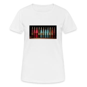 Farb Patronen - Frauen T-Shirt atmungsaktiv - Weiß - Vorne - AI Model Female 172 dark (172cm)