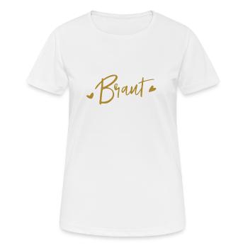 Bride - JGA - Gold Series - Women's Breathable T-Shirt - white - Front - AI Model Female 172 dark (172cm)