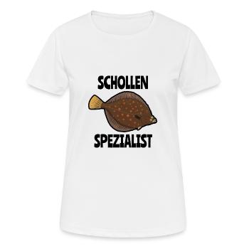 Schollen Spezialist Geschenk Angler - Frauen T-Shirt atmungsaktiv - Weiß - Vorne - AI Model Female 172 dark (172cm)