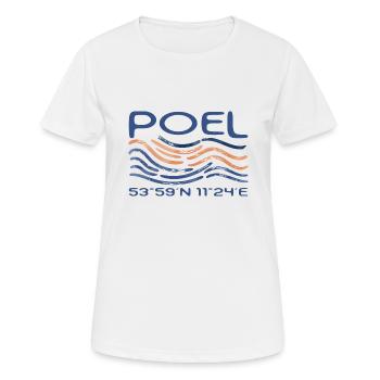 Poel Island Baltic Sea GPS coordinates - Women's Breathable T-Shirt - white - Front - AI Model Female 172 dark (172cm)