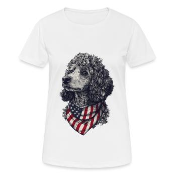 Pudel - Frauen T-Shirt atmungsaktiv - Weiß - Vorne - AI Model Female 172 dark (172cm)