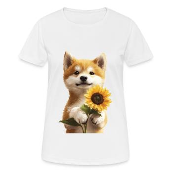Akita - Frauen T-Shirt atmungsaktiv - Weiß - Vorne - AI Model Female 172 dark (172cm)