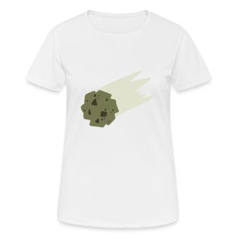 Komet - Frauen T-Shirt atmungsaktiv - Weiß - Vorne - AI Model Female 172 dark (172cm)