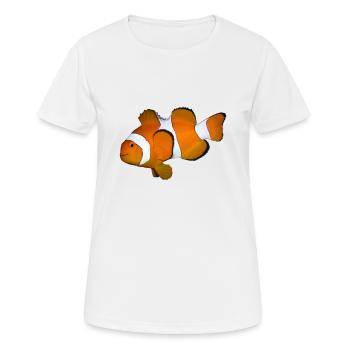 Fish1 - Women's Breathable T-Shirt - white - Front - AI Model Female 172 dark (172cm)