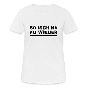 Schwäbisch - Spruch - Dialekt - Frauen T-Shirt atmungsaktiv - Weiß - Vorne - AI Model Female 172 dark (172cm)