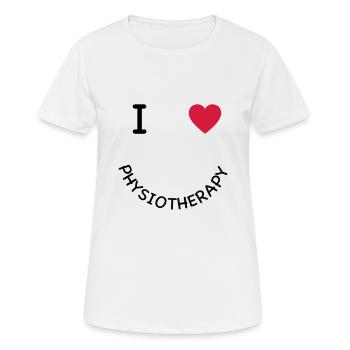 Physiotherapie - Frauen T-Shirt atmungsaktiv - Weiß - Vorne - AI Model Female 172 dark (172cm)