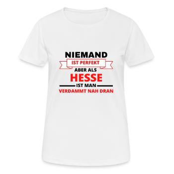 Hesse Hessen hesse hessen Spruch humor lustig - Frauen T-Shirt atmungsaktiv - Weiß - Vorne - AI Model Female 172 dark (172cm)