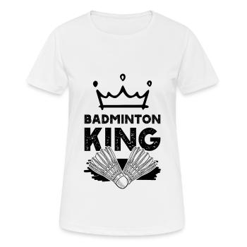 badminton könig - Frauen T-Shirt atmungsaktiv - Weiß - Vorne - AI Model Female 172 dark (172cm)