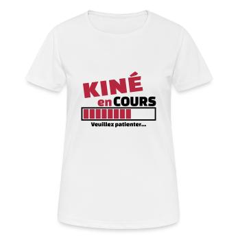 kiné en cours - T-shirt respirant Femme - blanc - Devant - AI Model Female 172 dark (172cm)