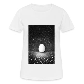 Kosmisches Ei - Frauen T-Shirt atmungsaktiv - Weiß - Vorne - AI Model Female 172 dark (172cm)