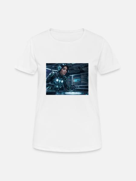 Synthesis of the future of technology - Women's Breathable T-Shirt - white