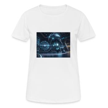 Synthèse de l’avenir de la technologie - T-shirt respirant Femme - blanc - Devant - AI Model Female 172 dark (172cm)