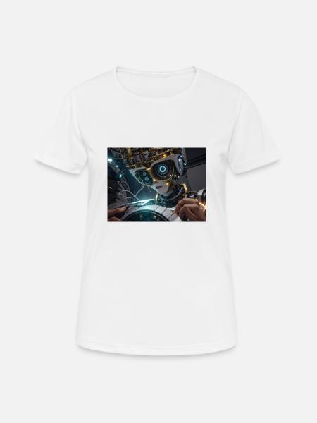 Synthesis of the future of technology - Women's Breathable T-Shirt - white