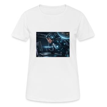 Synthèse de l’avenir de la technologie - T-shirt respirant Femme - blanc - Devant - AI Model Female 172 dark (172cm)