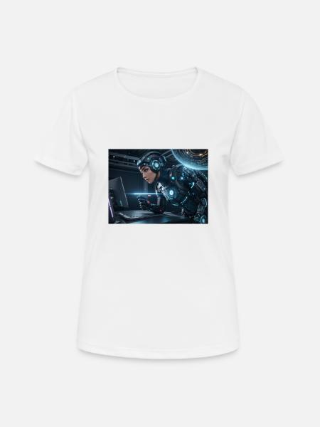 Synthesis of the future of technology - Women's Breathable T-Shirt - white