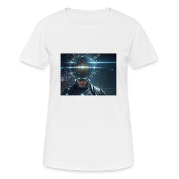 Synthesis of the future of technology - Women's Breathable T-Shirt - white - Front - AI Model Female 172 dark (172cm)