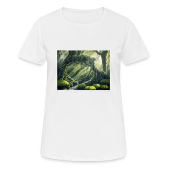 Forêt de magie - T-shirt respirant Femme - blanc - Devant - AI Model Female 172 dark (172cm)