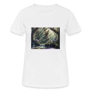 Forêt de magie - T-shirt respirant Femme - blanc - Devant - AI Model Female 172 dark (172cm)