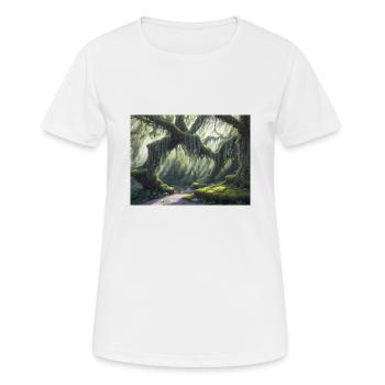 Forêt de magie - T-shirt respirant Femme - blanc - Devant - AI Model Female 172 dark (172cm)
