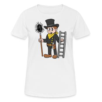 Schornsteinfeger - Frauen T-Shirt atmungsaktiv - Weiß - Vorne - AI Model Female 172 dark (172cm)