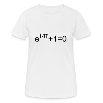 L'identité d'Euler - T-shirt respirant Femme - blanc - Devant - AI Model Female 172 dark (172cm)