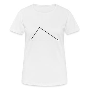 Rechtwinkliges Dreieck // Rahmen // Drei Ecken - Frauen T-Shirt atmungsaktiv - Weiß - Vorne - AI Model Female 172 dark (172cm)