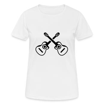 Gitarre - Frauen T-Shirt atmungsaktiv - Weiß - Vorne - AI Model Female 172 dark (172cm)