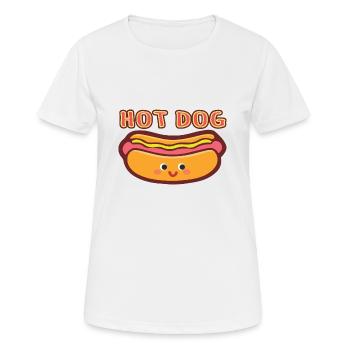 HOT DOG - T-shirt respirant Femme - blanc - Devant - AI Model Female 172 dark (172cm)
