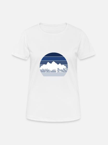 Berge - Frauen T-Shirt atmungsaktiv - Weiß