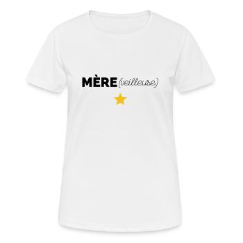 Maman merveilleuse - T-shirt respirant Femme - blanc - Devant - AI Model Female 172 dark (172cm)