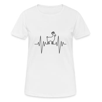 Goat Pulse - Frauen T-Shirt atmungsaktiv - Weiß - Vorne - AI Model Female 172 dark (172cm)