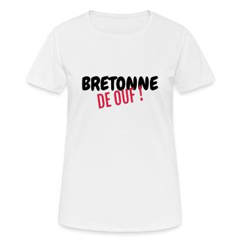 Bretagne / Breton / Bretonne / BZH / Breizh - Frauen T-Shirt atmungsaktiv - Weiß - Vorne - AI Model Female 172 dark (172cm)