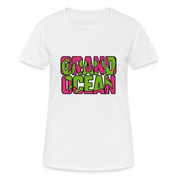 Grand océan - T-shirt respirant Femme - blanc - Devant - AI Model Female 172 dark (172cm)