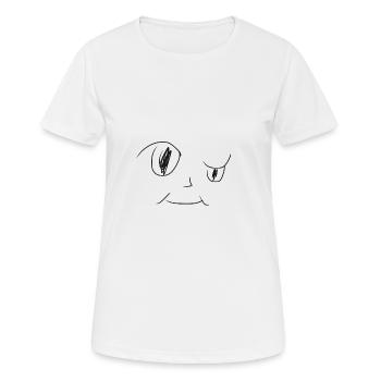 Komisches Gesicht - Frauen T-Shirt atmungsaktiv - Weiß - Vorne - AI Model Female 172 dark (172cm)