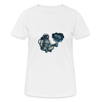 Kosmische Kaffeepause - Frauen T-Shirt atmungsaktiv - Weiß - Vorne - AI Model Female 172 dark (172cm)