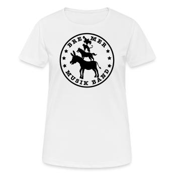 Bremer Musik Band / Stadtmusikanten - Frauen T-Shirt atmungsaktiv - Weiß - Vorne - AI Model Female 172 dark (172cm)
