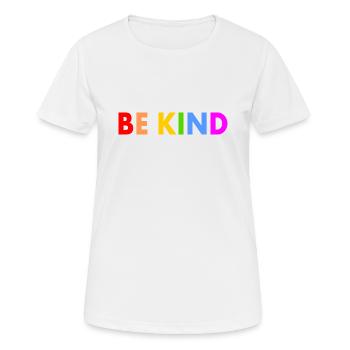 Be kind - Women's Breathable T-Shirt - white - Front - AI Model Female 172 dark (172cm)