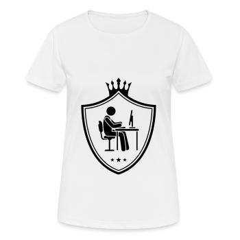 work office business coat of arms symbol - Women's Breathable T-Shirt - white - Front - AI Model Female 172 dark (172cm)