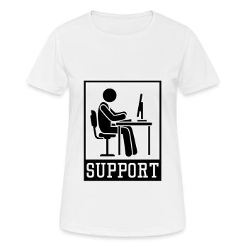 conseiller support bureau de travail - T-shirt respirant Femme - blanc - Devant - AI Model Female 172 dark (172cm)