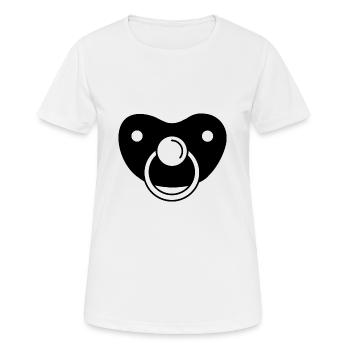 Schnuller Geschenk Kleinkind Baby Schwangerschaft - Frauen T-Shirt atmungsaktiv - Weiß - Vorne - AI Model Female 172 dark (172cm)