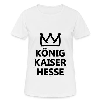 Die Hessen Könige - Frauen T-Shirt atmungsaktiv - Weiß - Vorne - AI Model Female 172 dark (172cm)