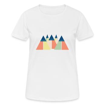 bunte - Frauen T-Shirt atmungsaktiv - Weiß - Vorne - AI Model Female 172 dark (172cm)